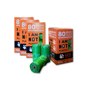 Pack 4 Unidades Bolsa Para Mascotas de 8 rollos
