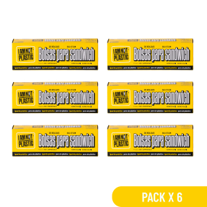 Pack 6 Bolsas Herméticas Medianas Compostable