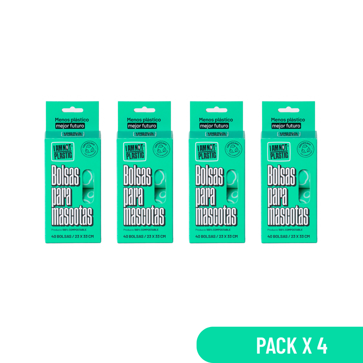 Pack 4 Unidades Bolsas para Mascotas Compostable