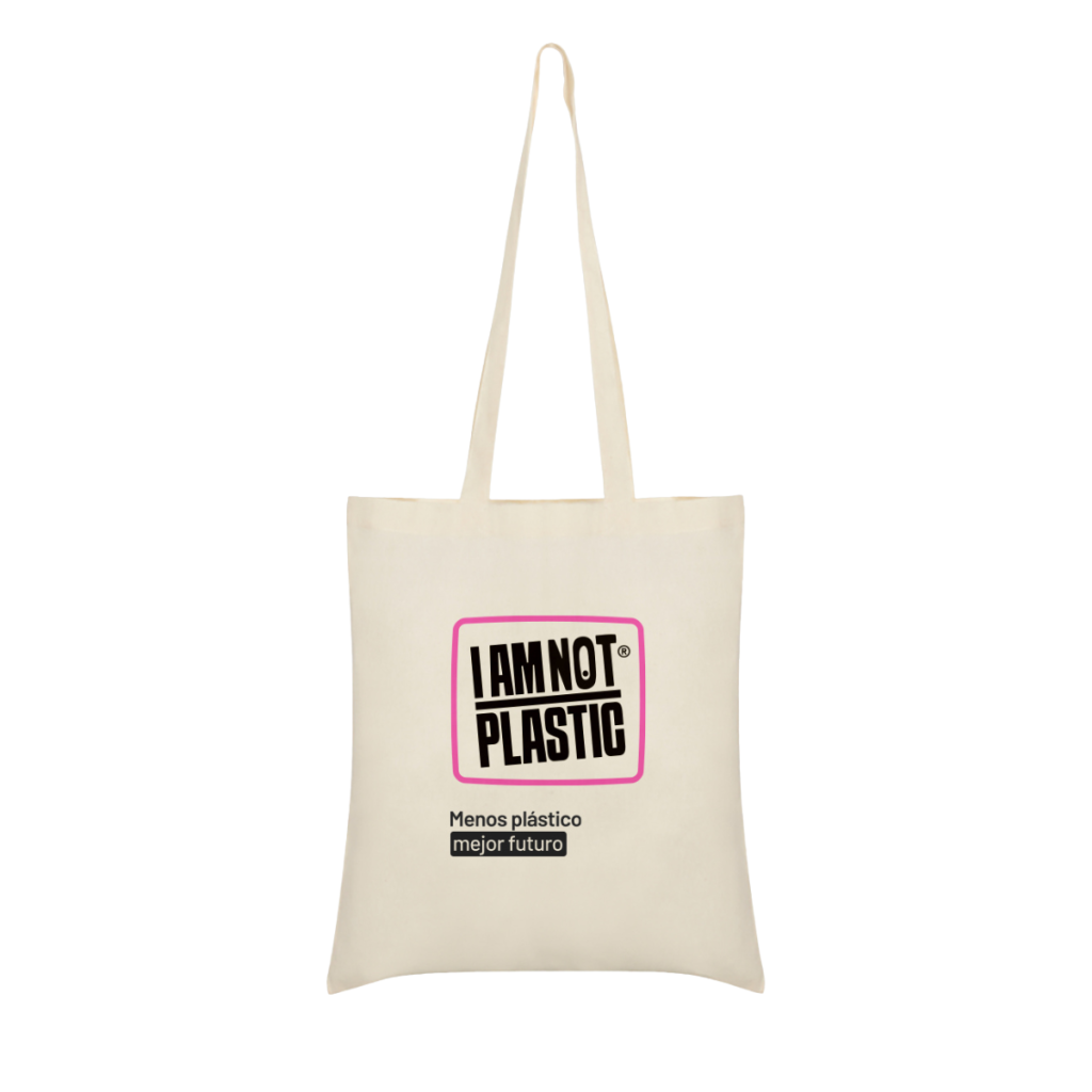 Tote Bag I am not plastic White
